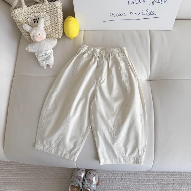 Toddler Girls Soft Cotton Solid Color Pants - Apricot - 8-9T - image 2