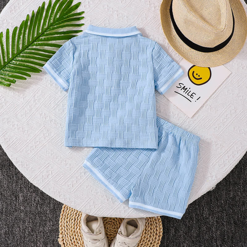 Toddler Baby Textured Polo Tee and Shorts 2-piece Set - image 11