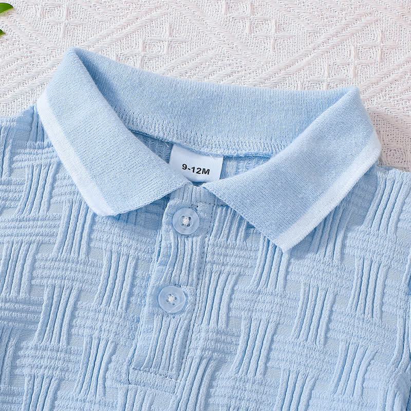 Toddler Baby Textured Polo Tee and Shorts 2-piece Set - image 12