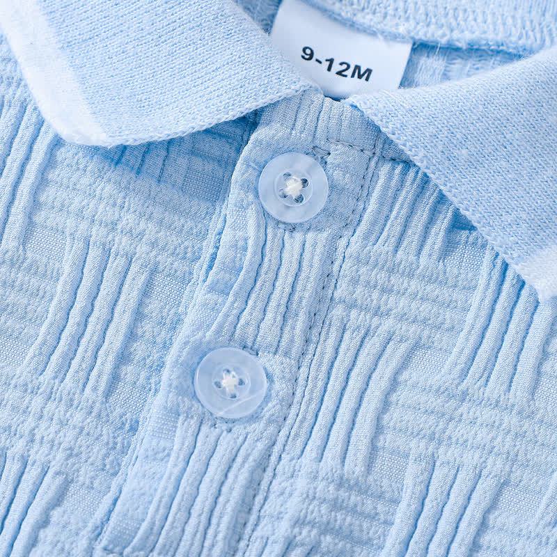 Toddler Baby Textured Polo Tee and Shorts 2-piece Set - image 13