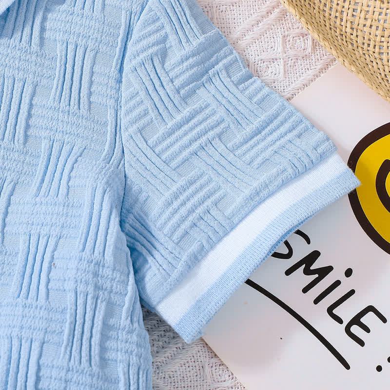 Toddler Baby Textured Polo Tee and Shorts 2-piece Set - image 15