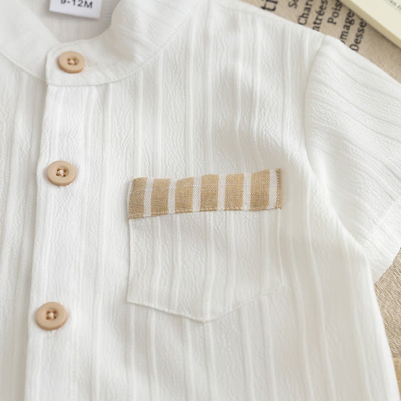 Toddler Baby Textured Polo Tee and Shorts 2-piece Set - image 14