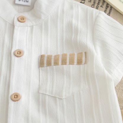 Toddler Baby Textured Polo Tee and Shorts 2-piece Set - image 14