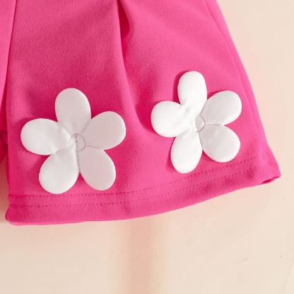 Baby Toddler Girls Floral One-Shoulder Sleeveless Top and Shorts 2-piece Set - image 11