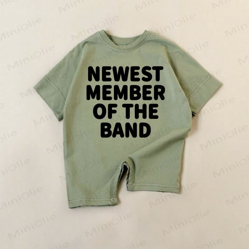 NEWEST MEMBER OF THE BAND Baby Green Romper - Green - 18-24M - image 1