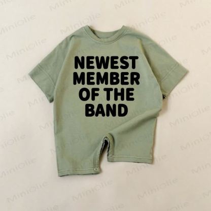 NEWEST MEMBER OF THE BAND Baby Green Romper - Green - 18-24M - image 1