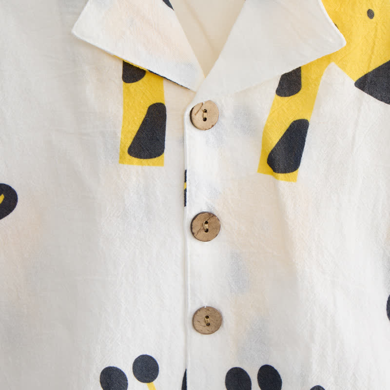 Baby Toddler White Giraffe Shirt and Shorts 2-piece Set - image 6