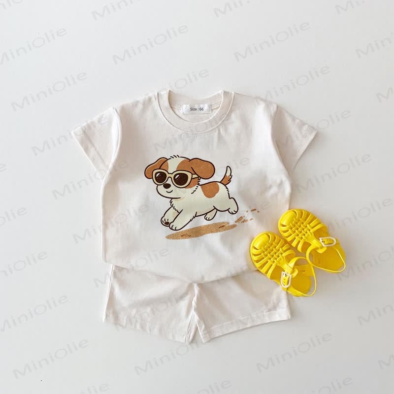 Baby Puppy White 2-piece Set - White - 18-24M - image 1