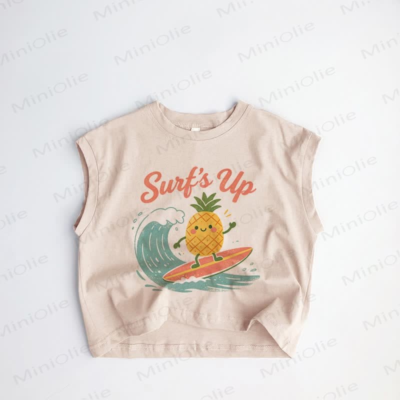 SWIT'S UP Baby Toddler Pineapple Khaki Tank Top - Khaki - 3-5T - image 1