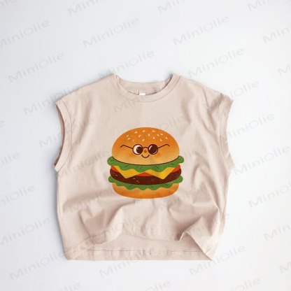 Baby Hamburger Toddler Khaki Tank Top - Khaki - 3-5T - image 1
