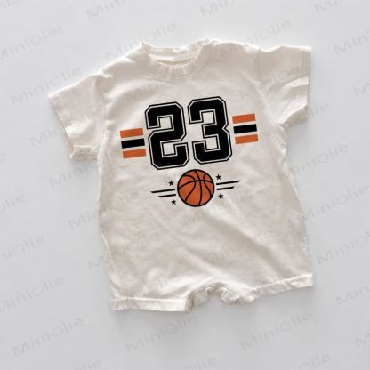 23 Basketball Baby White Romper - White - 18-24M - image 1