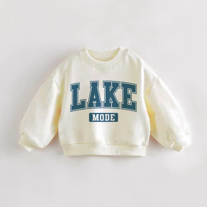 LAKE MODE Baby Toddler Slogan Cream Sweatshirt - Cream - 3-5T - image 1
