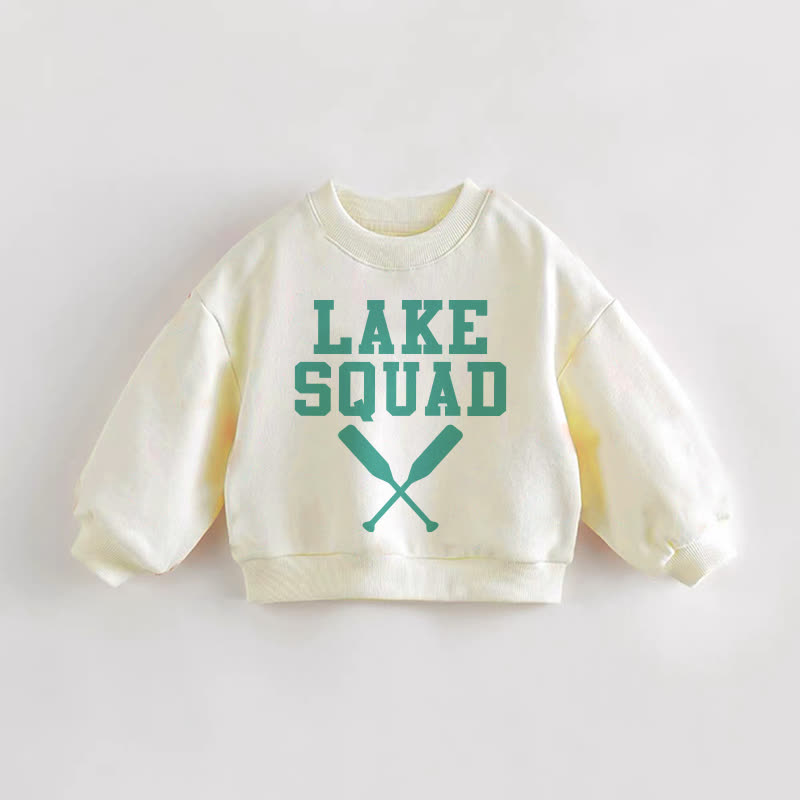 LAKE SQUAD Baby Toddler Slogan Cream Sweatshirt - Cream - 3-5T - image 1