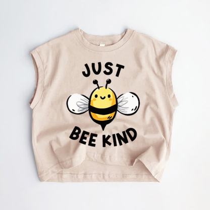 JUST BEE KIND Baby Toddler Khaki Tank Top - Khaki - 3-5T - image 1