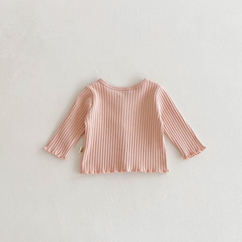 Baby Toddler Girl Solid Color Button Front Cardigan - image 6
