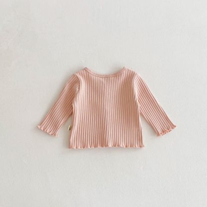 Baby Toddler Girl Solid Color Button Front Cardigan - image 6
