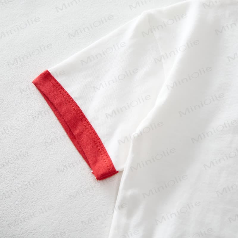 PASTA CLUB Baby White&Red T-shirt and Shorts 2-Piece Set - image 5