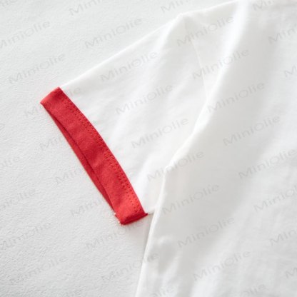 PASTA CLUB Baby White&Red T-shirt and Shorts 2-Piece Set - image 5