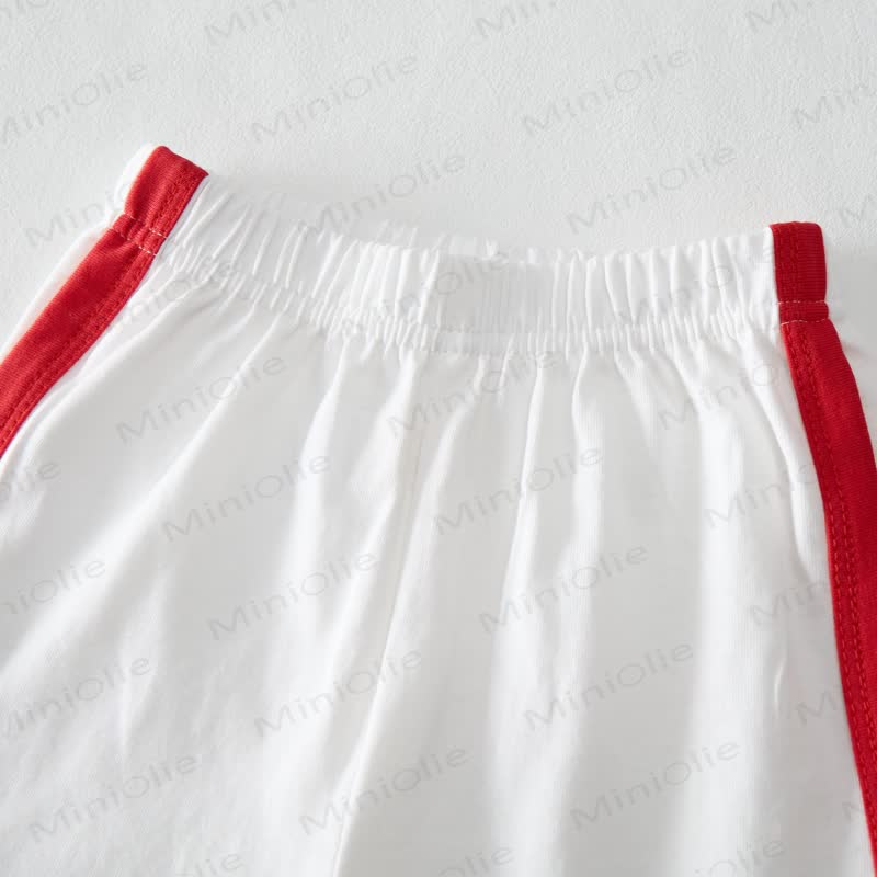 PASTA CLUB Baby White&Red T-shirt and Shorts 2-Piece Set - image 8