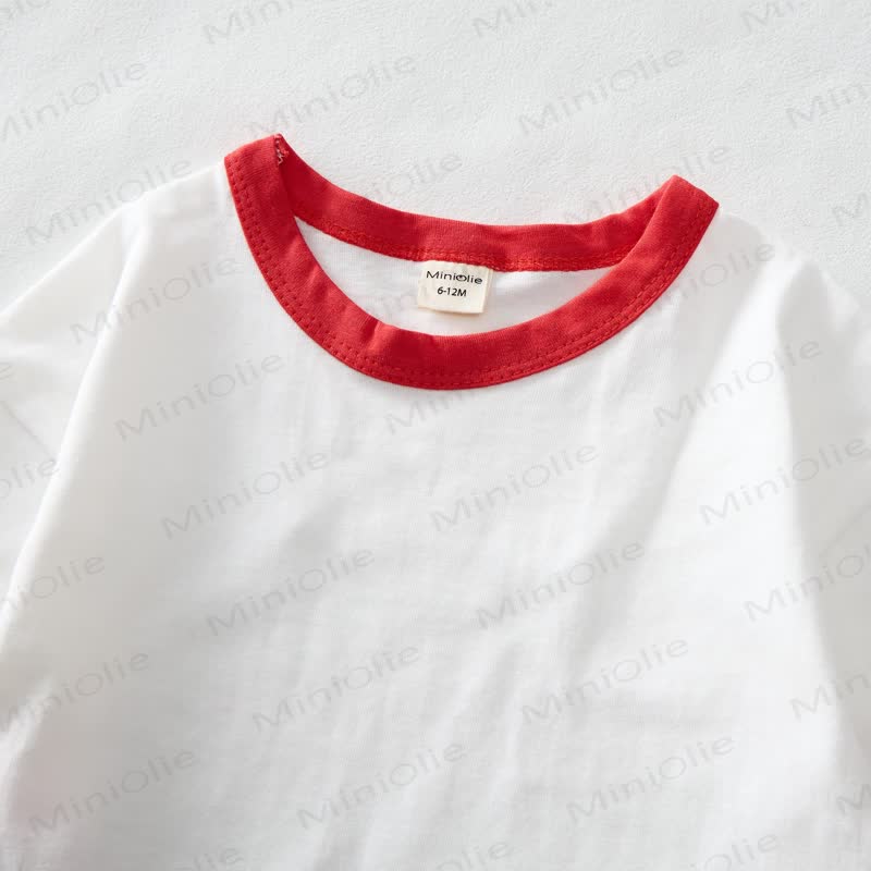 PASTA CLUB Baby White&Red T-shirt and Shorts 2-Piece Set - image 6