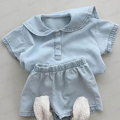 Baby Toddler Peter Pan Collar 2-piece Set - image 1