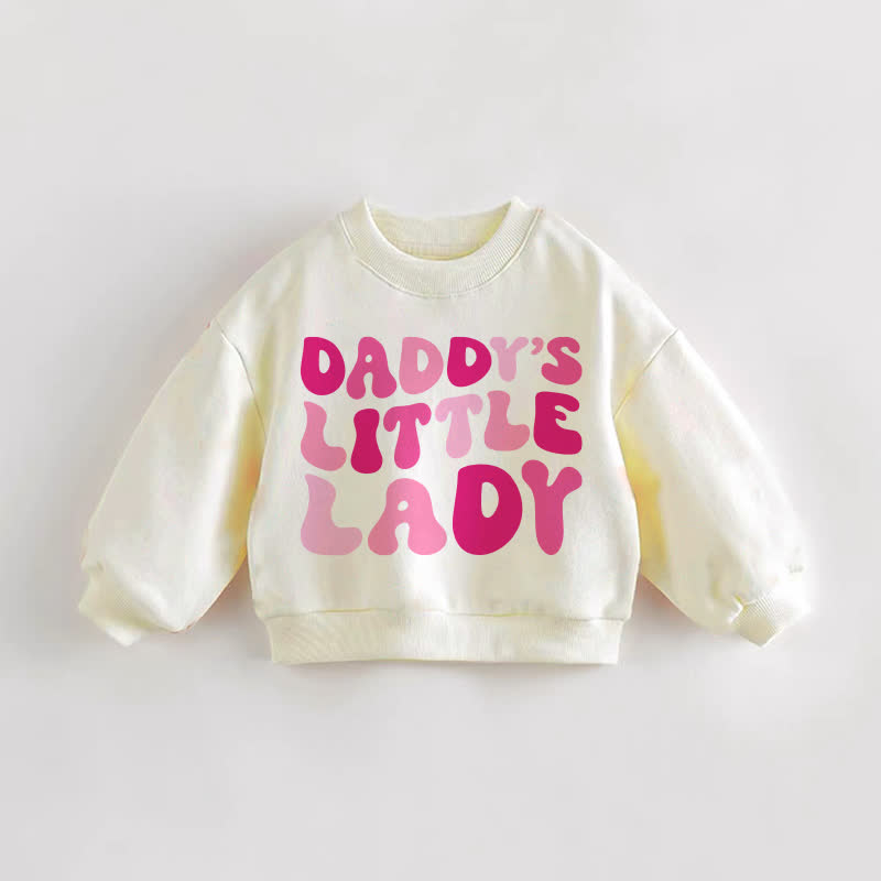 DADDY'S LITTLE LADY Baby Toddler Slogan Cream Sweatshirt - Cream - 3-5T - image 1
