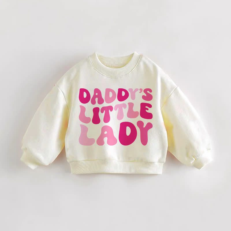 DADDY'S LITTLE LADY Baby Toddler Slogan Cream Sweatshirt - Cream - 3-5T - image 1