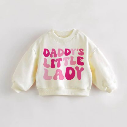 DADDY'S LITTLE LADY Baby Toddler Slogan Cream Sweatshirt - Cream - 3-5T - image 1
