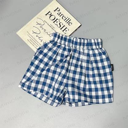 Baby Toddler White Baseball Print Tank Top or Blue Plaid Shorts - Blue - 4-5T - image 3