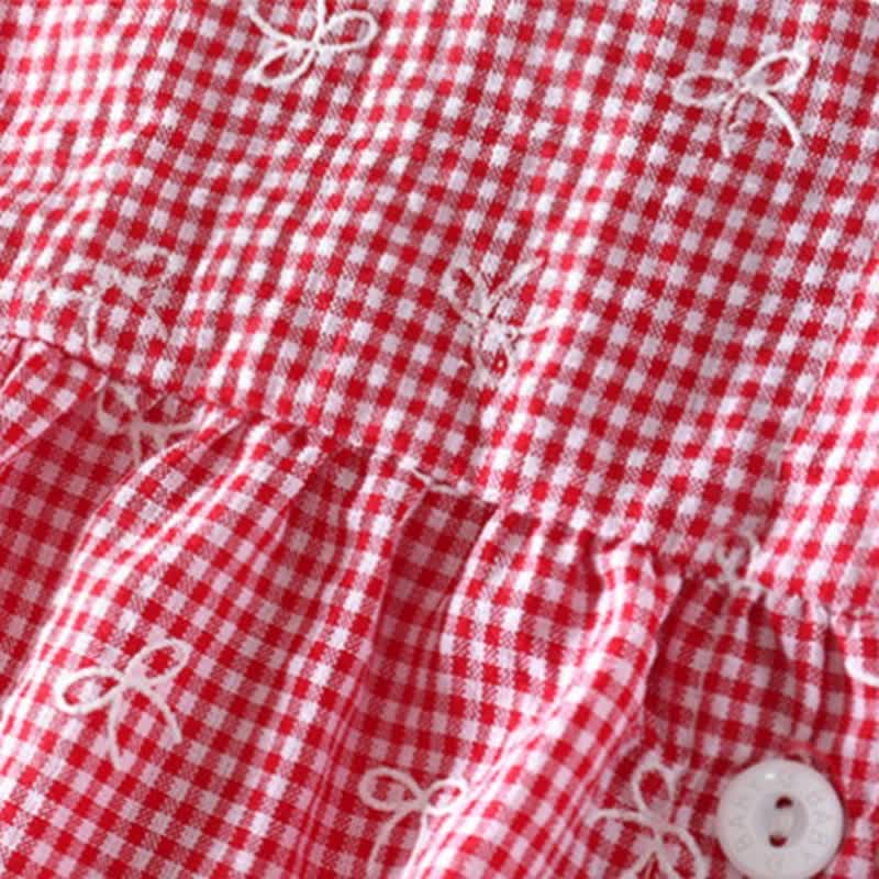 Toddler Girl Gingham Bowknot Ruffle Sleeveless Top and Pants 2-piece Set - image 6