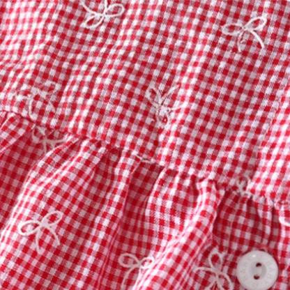 Toddler Girl Gingham Bowknot Ruffle Sleeveless Top and Pants 2-piece Set - image 6