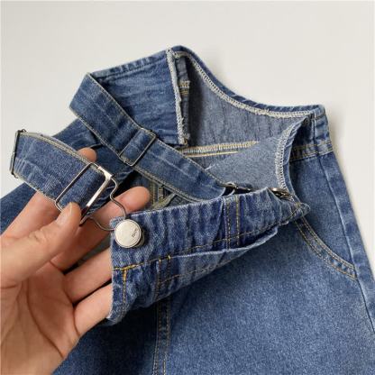 Toddler Baby Denim Solid Color Pocket Overalls - image 6