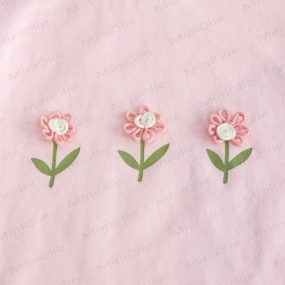 Toddler Girls Flower Embroidered Puff Sleeve T-Shirt - image 6