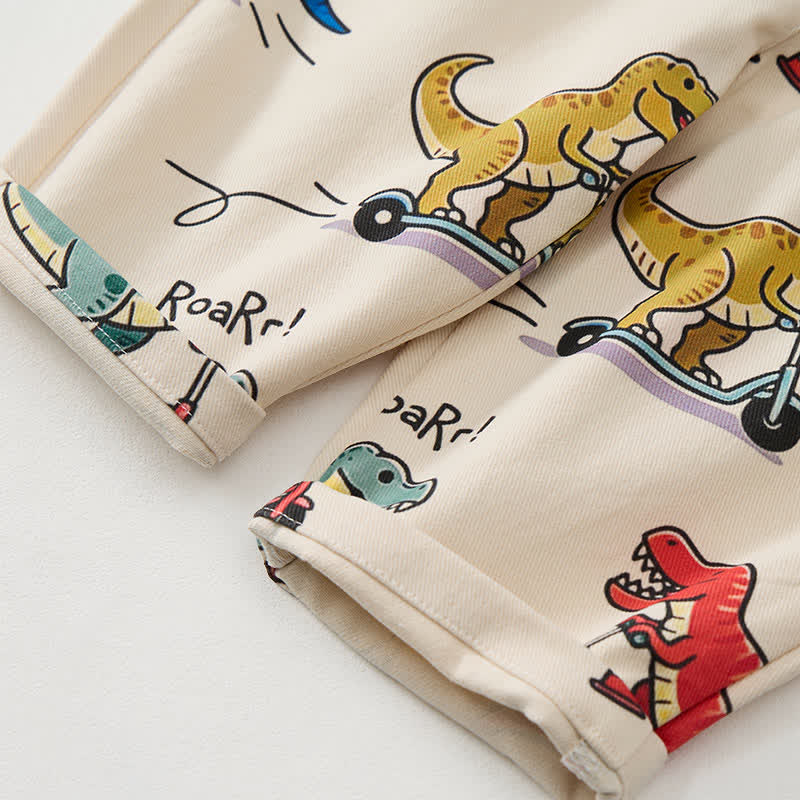 Baby Toddler Dino Print Overalls  - image 6