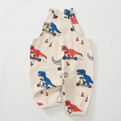 Baby Toddler Dino Print Overalls  - image 3