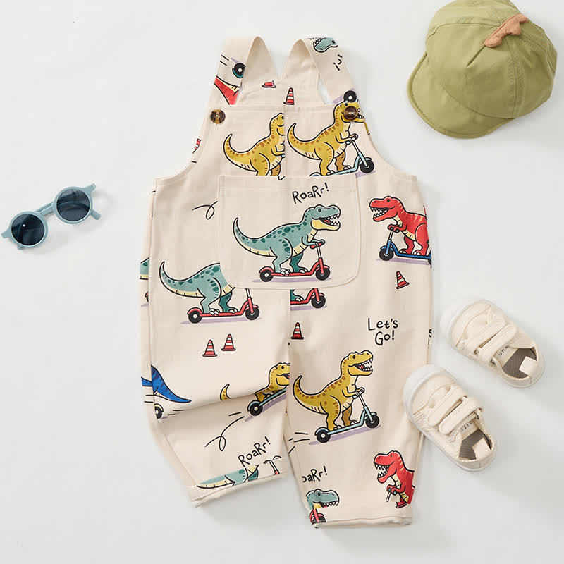 Baby Toddler Dino Print Overalls  - image 2