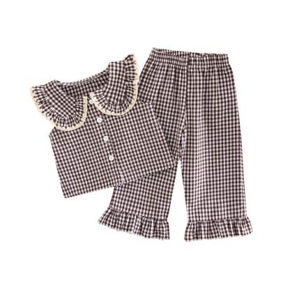 Toddler Baby Girl Gingham Ruffle Collar Sleeveless Top and Pants 2-piece Set - image 6