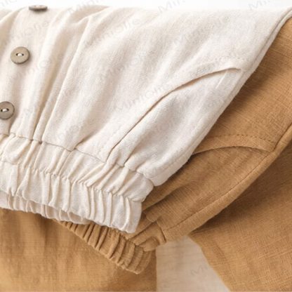 Toddler Boys Cotton Pocket Linen Pants - image 5
