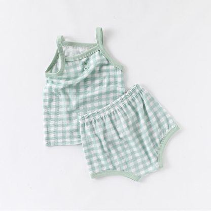 Baby Toddler Girl Gingham Cami Top and Shorts 2-piece Pyjama Set - image 6