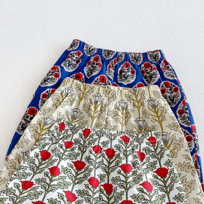 Baby Toddler Girl Vintage Floral Ruffle Hem Harem Pants - image 6