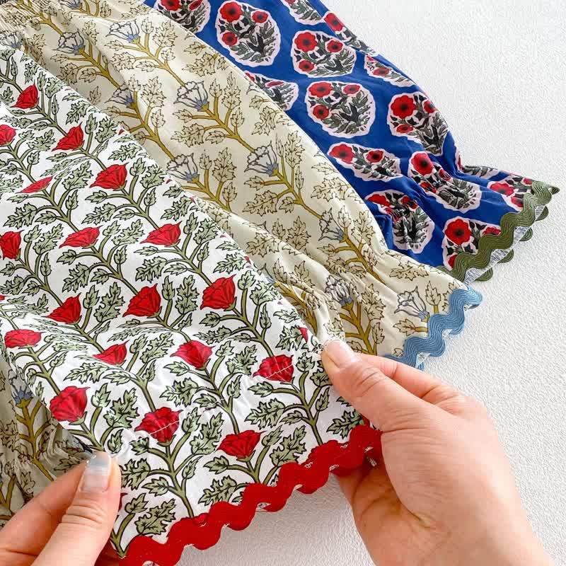 Baby Toddler Girl Vintage Floral Ruffle Hem Harem Pants - image 8