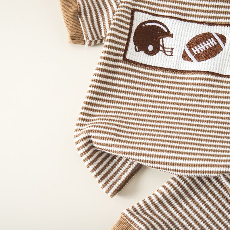 Baby Toddler Boy Sports Print Striped Tee and Shorts 2-piece Set - image 9