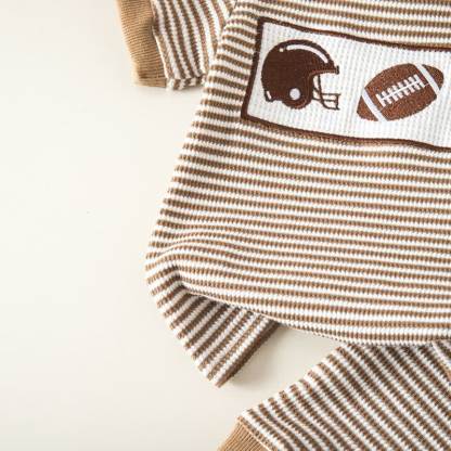 Baby Toddler Boy Sports Print Striped Tee and Shorts 2-piece Set - image 9