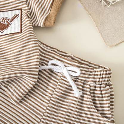 Baby Toddler Boy Sports Print Striped Tee and Shorts 2-piece Set - image 10