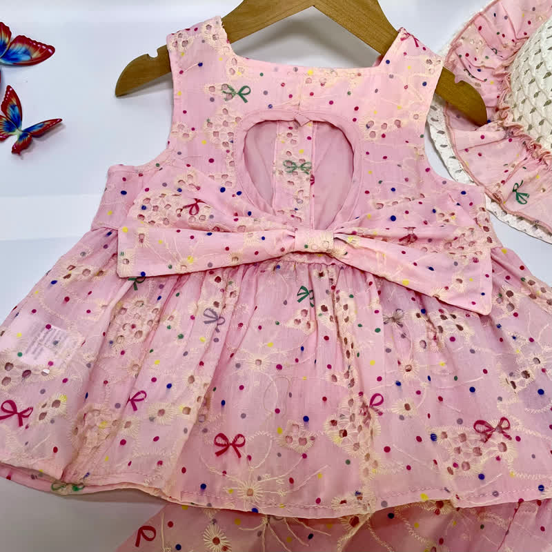 Toddler Girl Bow Print Sleeveless Top and Shorts 2-piece Set - image 4