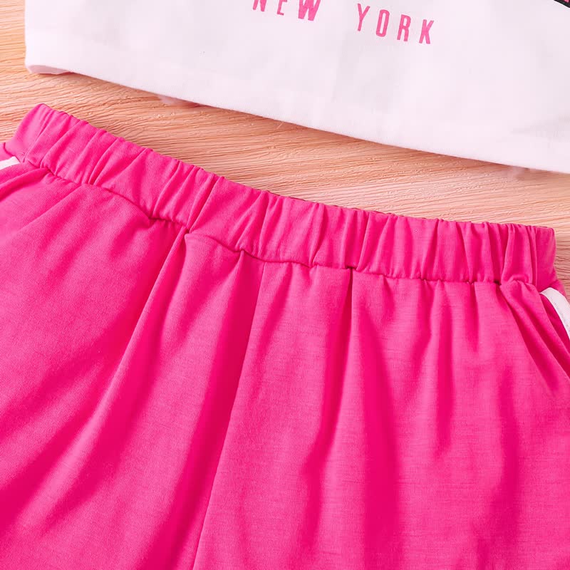 BROOKLYN NEW YORK Toddler Girl Top and Shorts 3-piece Set - image 9