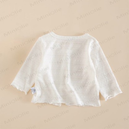 Toddler White Solid Color Coat - image 2