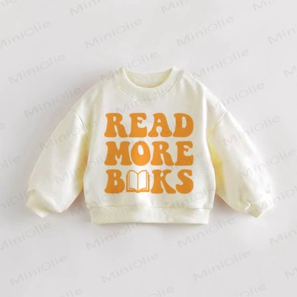 READ MORE BOOKS Baby Toddler Slogan Cream Sweatshirt - Cream - 3-5T - image 1