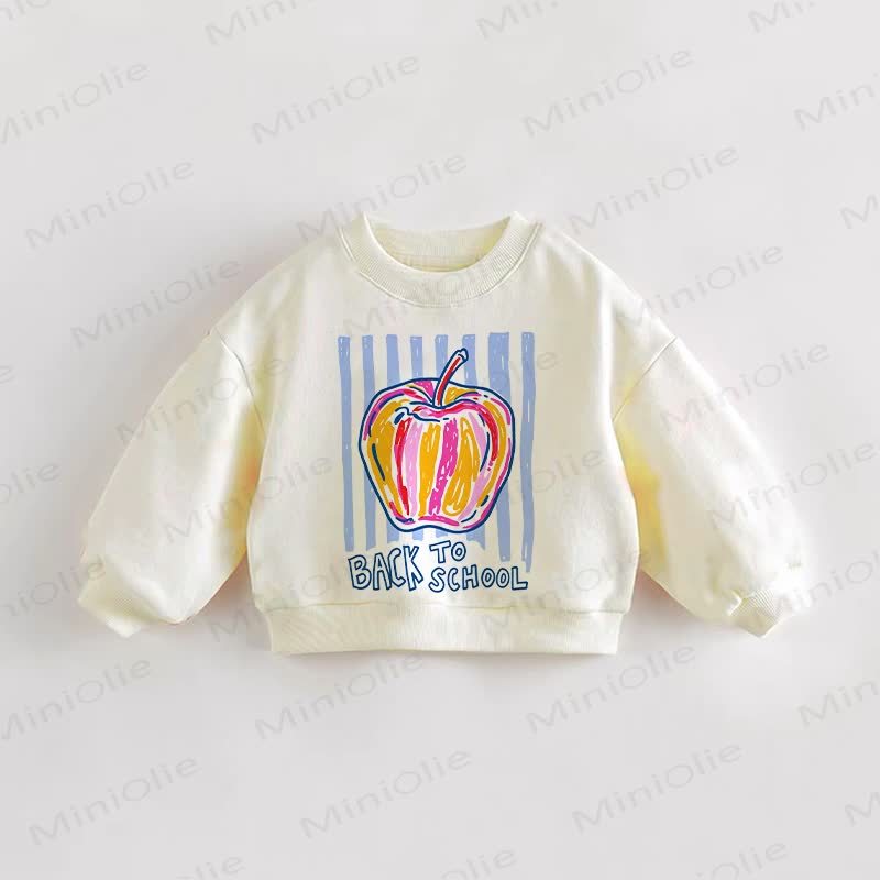 BACK TO SCHOOL Baby Toddler Slogan Cream Sweatshirt - Cream - 3-5T - image 1