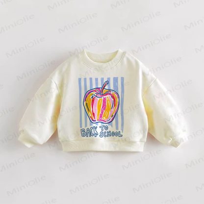 BACK TO SCHOOL Baby Toddler Slogan Cream Sweatshirt - Cream - 3-5T - image 1